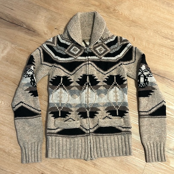 TNA Aritzia Sea-to-Sky Lambswool Zip-up - Picture 1 of 9